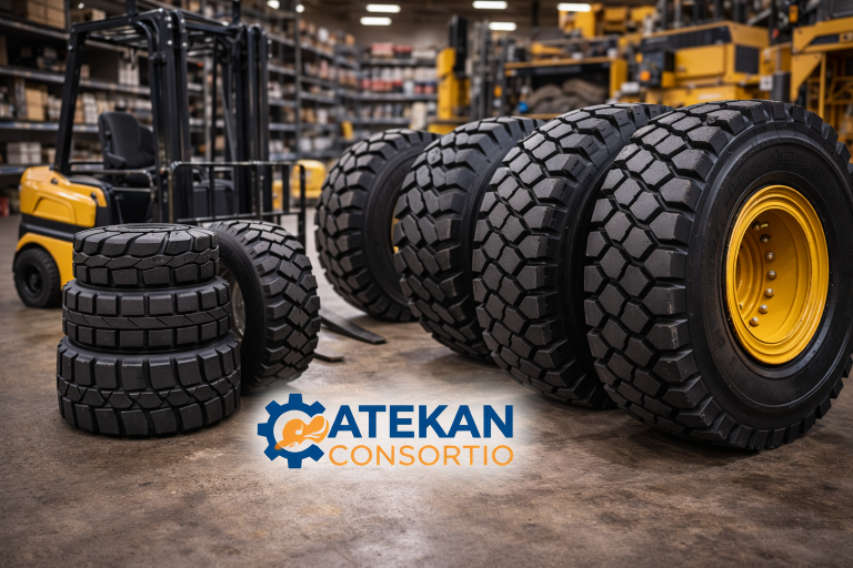 About warehouse tires and machinery focus